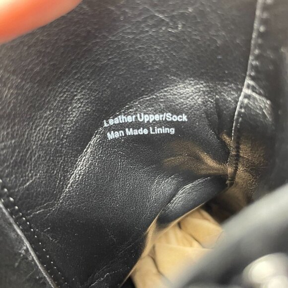 Via Spiga Womens 9M Boots Bootie Black Leather Suede Buckle Block Heel Zipper - Picture 11 of 11